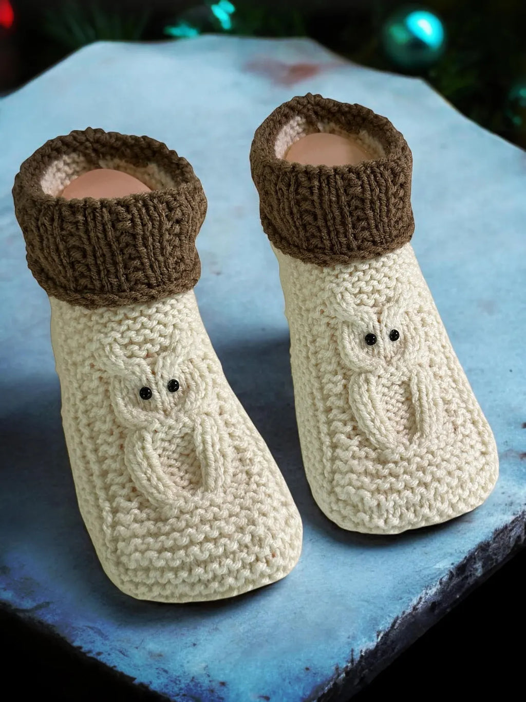 Hand-Knit Owl Crochet Slippers for Cozy Indoor Wear